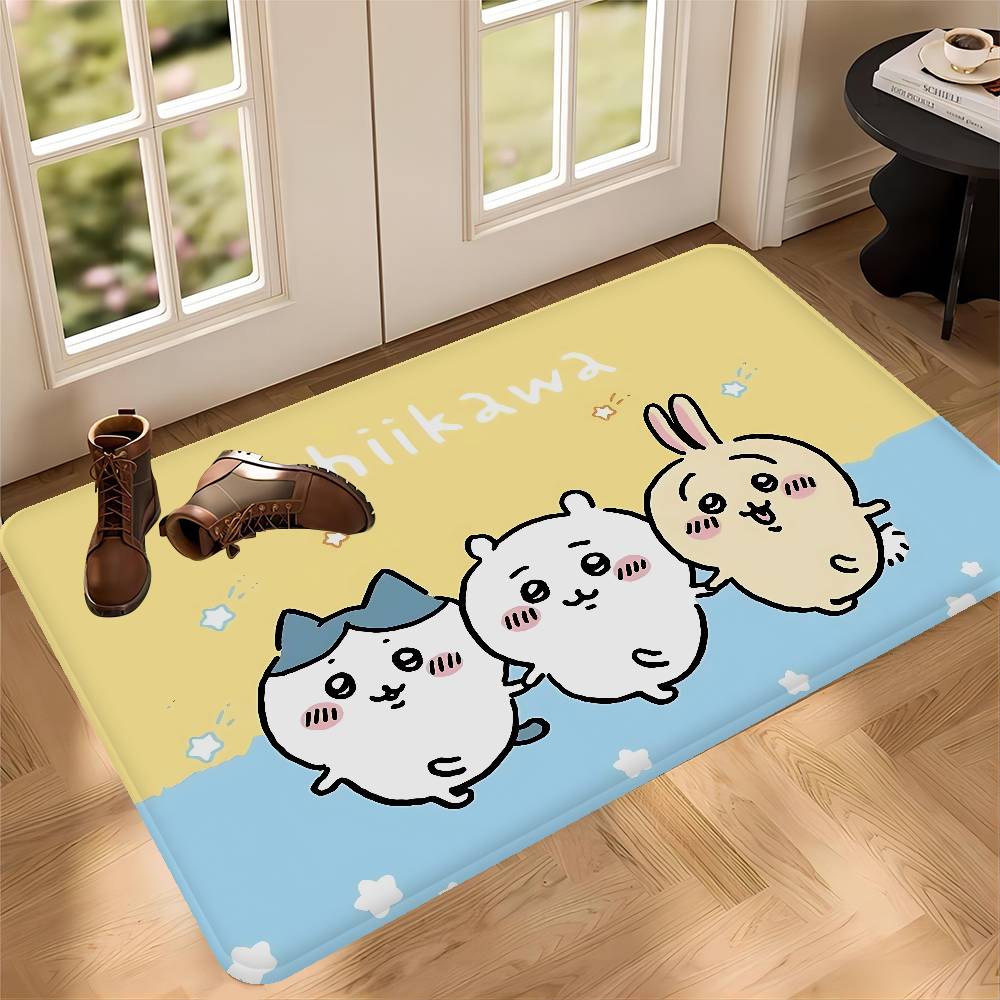 Anime Chiikawas Bathroom Mat Kids Room Bedroom Decoration Balcony Anti-Slip Doormat Living Room Welcome Rug 40x60cm