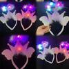Luminous Feather Bunny Ear Plush Headband Hair Clip - Fun Accessories & Gifts