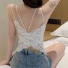 Women Lace Embroidery Bralettes Hollow-out Beauty Back Sexy Vest Lingerie Female Bra Padded Tube Tops Underwear