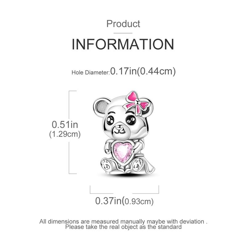 New 925 Sterling Silver Pink Series Scissors Dancing Skirt Buttons Pendant Love Beads Bags Charms Fit Bracelets DIY Jewelry Gift