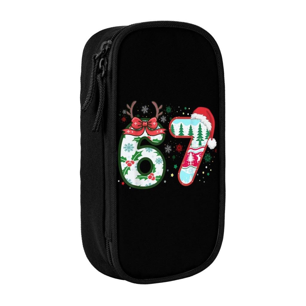 Aesthetic Pencil Case 67 Six Seven Funny Christmas 6 7 Meme Xmas Pencil Pouch School Pencil Cases Boy Girl School Supplies