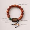 Tai Sui Amulet Bracelet Paired with Cypress, Daoist Hand Jewelry, Fashionable Accessories