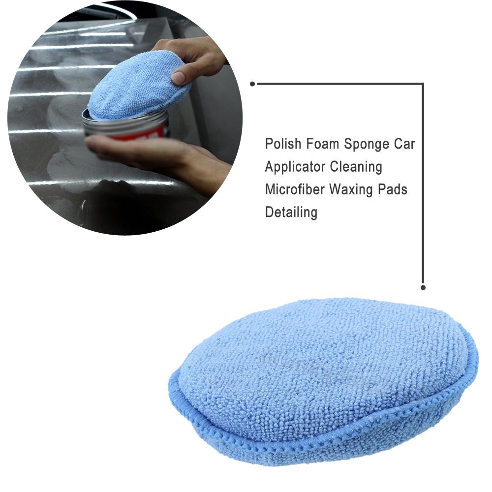 1Pc Car Vehicle Wax Polish Foam Sponge Blue Soft Clean Buffer Car Cleaning Dust Remove Waxing Sponge Auto Detailing Car Products