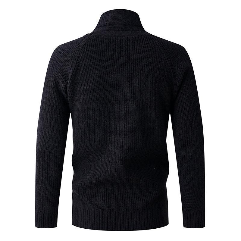 Men's Knit Sweater Neck Gaiter with Buttons, Loose Style for Autumn/Winter