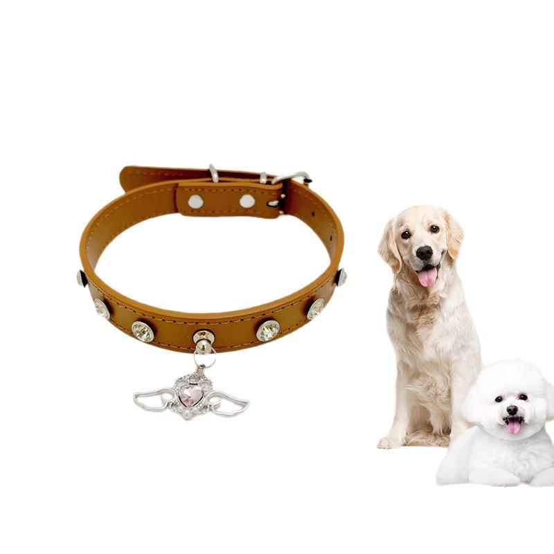 Strapazierfähiges Leder Anti-Biss Halsband für Katzen und Hunde - Kleintier Halsband