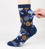 DIFEIUKI Halloween Spider and Ghost Unique for Fall and Winter Socks, 5-Pair Set, Pumpkin, Web, Skull, Patterns, Mid-Length Socks, Funny, Stylish,