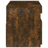 TV Stand with LED Lights Smoked Oak 75 x 35 x 40 cm