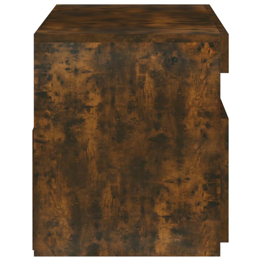 TV Stand with LED Lights Smoked Oak 75 x 35 x 40 cm