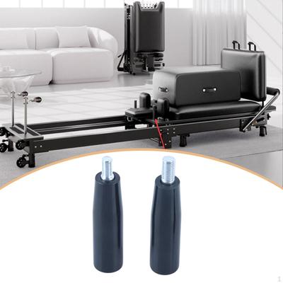 2Pcs Rope Posts Pilates Reformer Bed Parts Black Glossy M10 Thread Keeper for Exercise Core