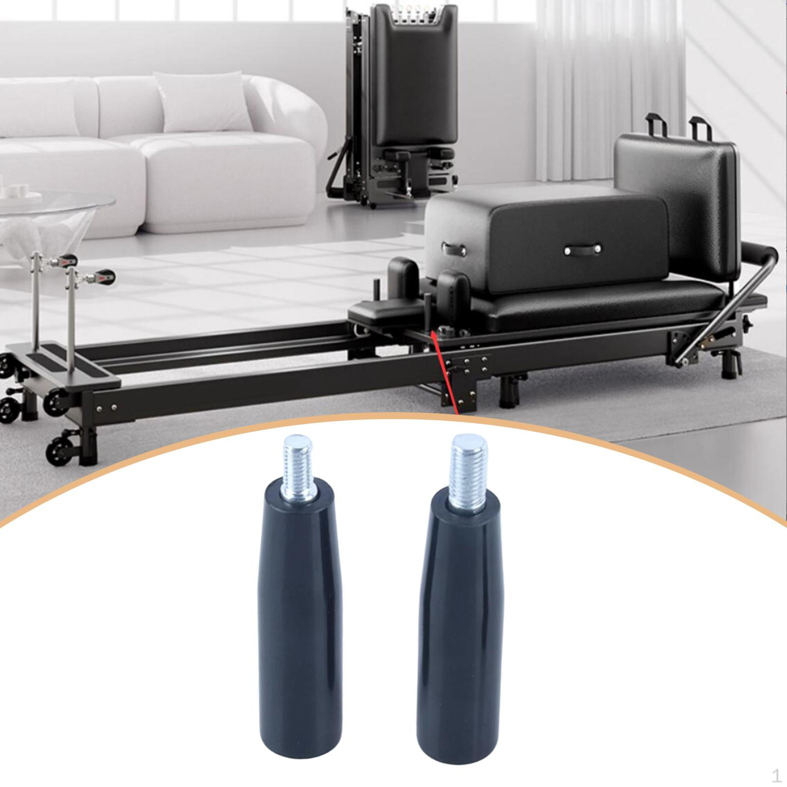 

2Pcs Rope Posts Pilates Reformer Bed Parts Black Glossy M10 Thread Keeper for Exercise Core