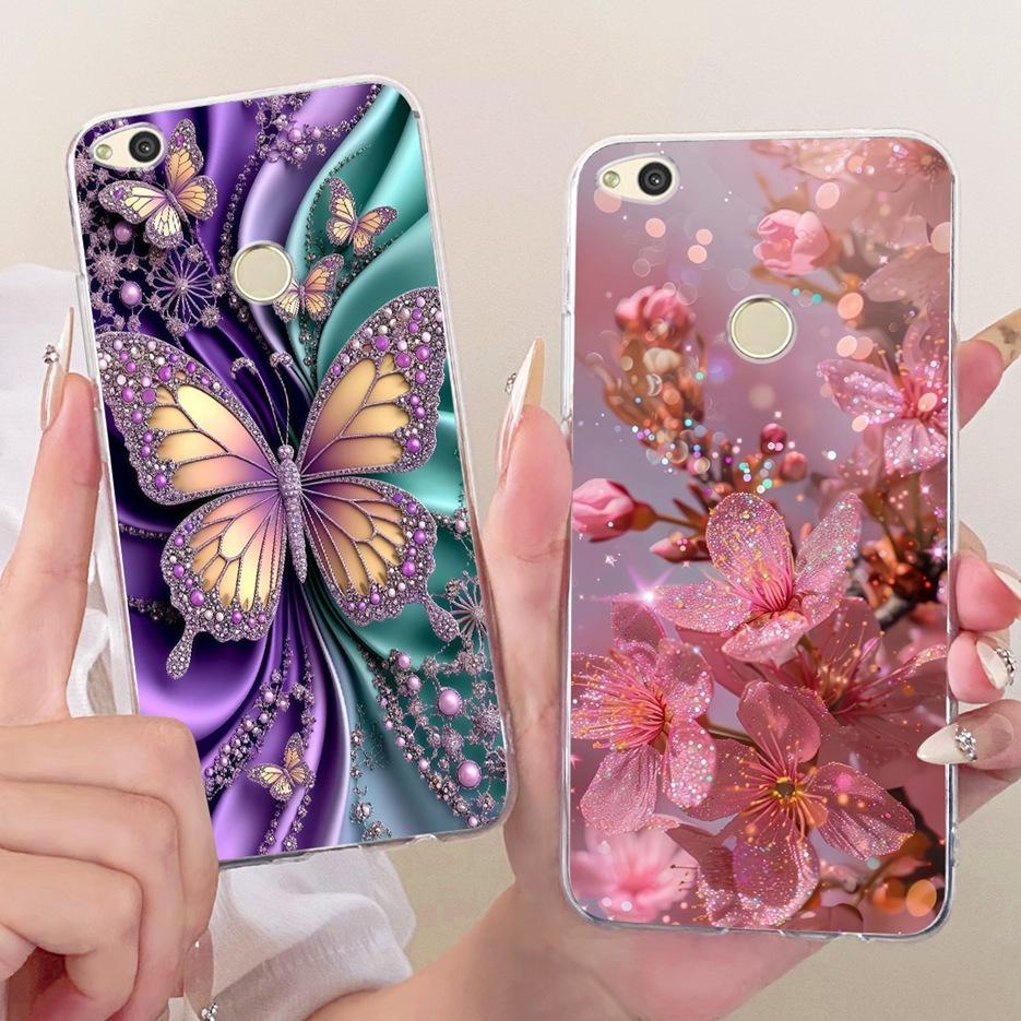 For Huawei P8 Lite 2017 Case Honor 8 Lite Cute Lion Fashion Painted Cover Soft Silicone Phone Case For Huawei P9 Lite 2017 Shell