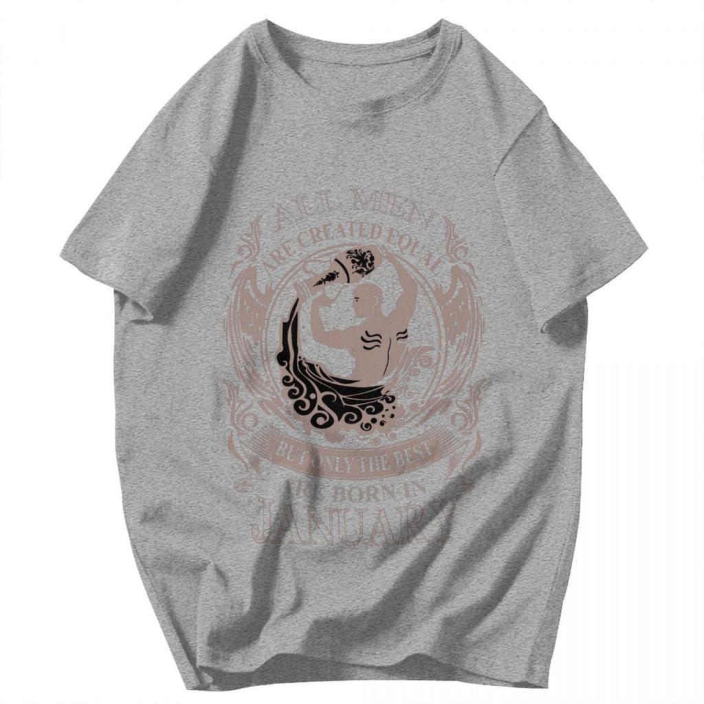 Men T Shirt All Men Are Created Equal Only The Best Are Born In January Aquarius Birthday Gifts Gifts Y2K Graphic Tops T Shirts