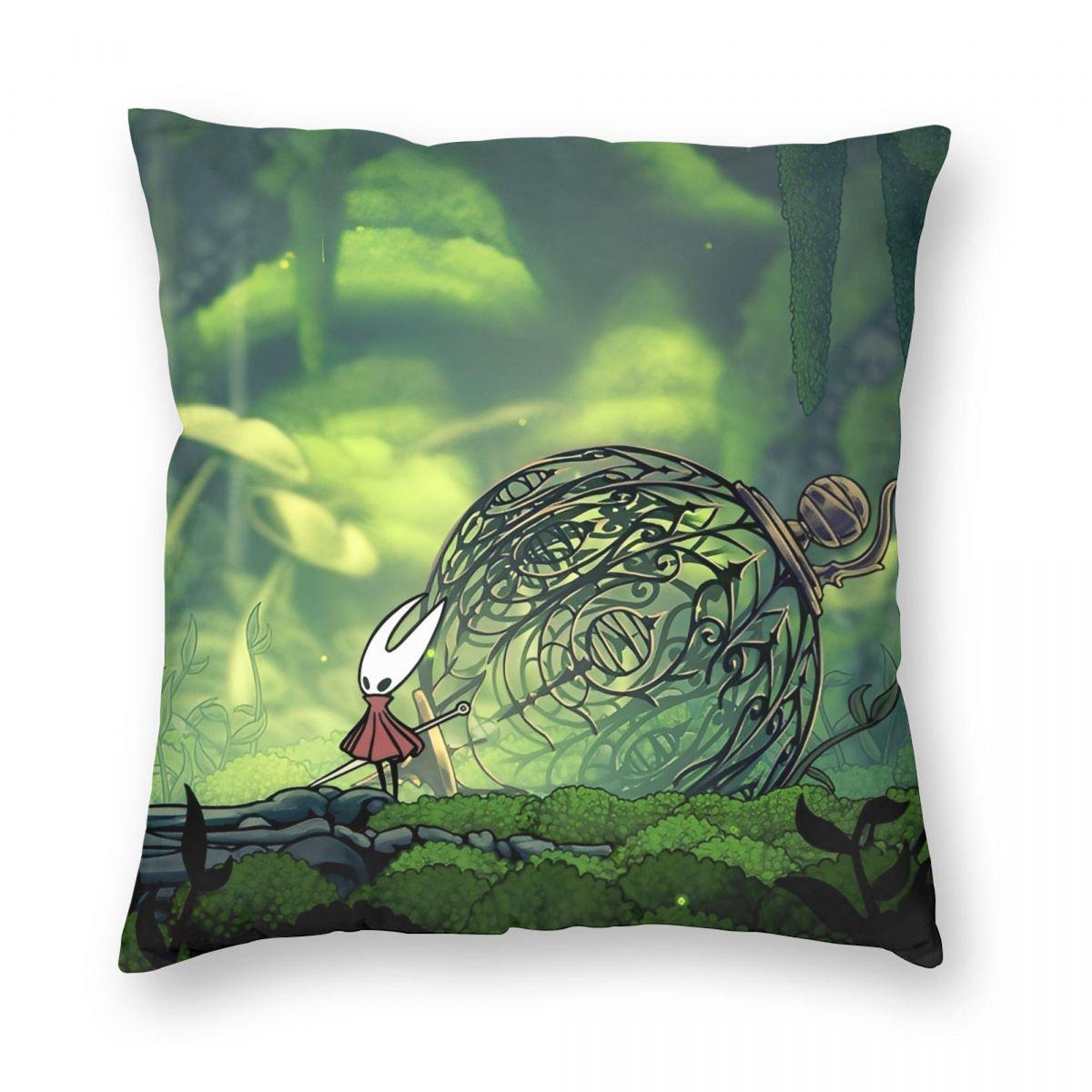

Hollow Knight Silksong Pillowcase Printing Polyester Cushion Cover Decor Pillow Case Cover Home Zipper 40X40cm 12x12Inch