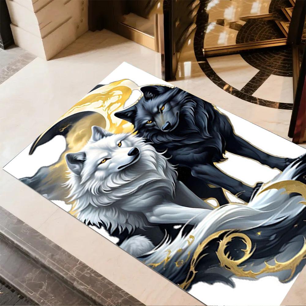 

Galaxy Wolf Rugs Home Carpet Non Slip Office Decor Gift Living Room Bedroom 40cmx60cm