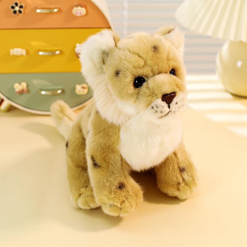 Lifelike Leopard / Tiger Plush Toy Stuffed Soft Wild Animal Doll ReaListic Snow Panther Tiger Pillow Children Kids Birthday Gift
