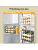 Kitchen Large Capacity Egg Fridge Storage Box - Portable Multi-Layer Egg Tray Organizer, Auto Opening/Closing Egg Holder