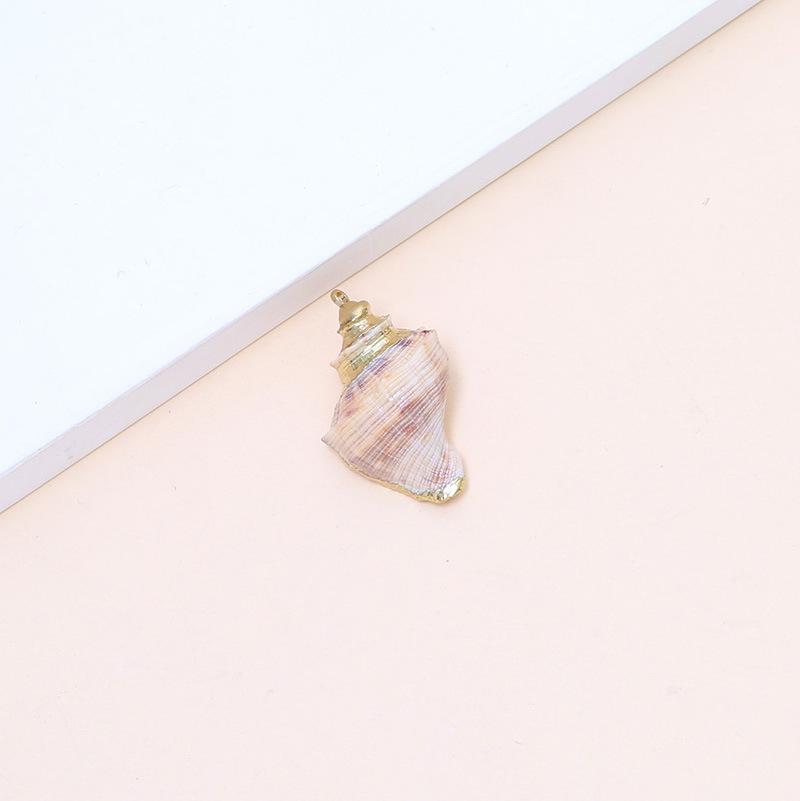 Electroplated Natural Shell Conch Scallop Pendant for DIY Necklace & Bracelet Jewelry