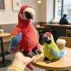 Pink Macaw Parrot Plush Toy - Realistic Small Bird Doll for Children