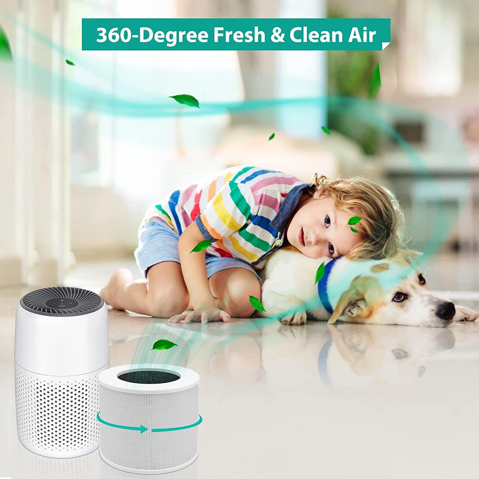 

Replacement Air Purifier Filter Suitable for LEVOIT-Core Mini/Mini-RF HEPA 360-Degree Activated Carbon Filtration 2 Pack