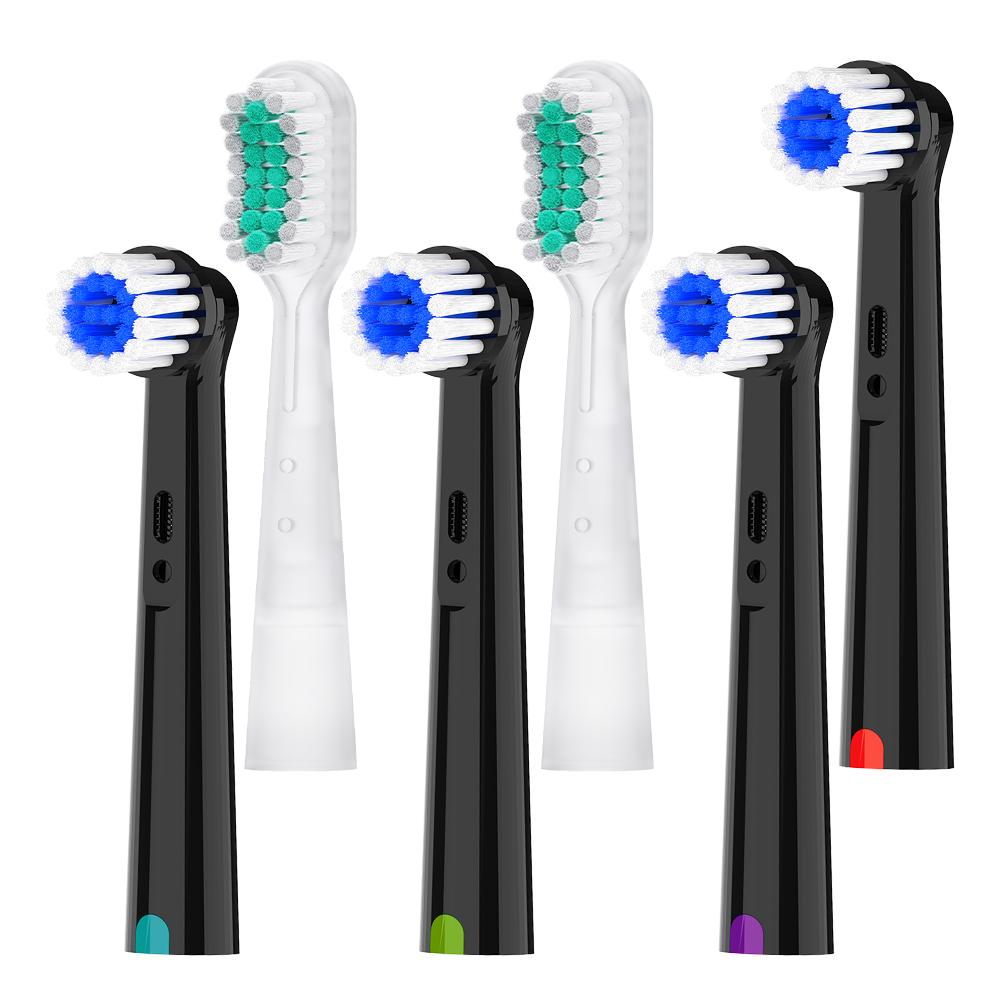 

4 Sensitive Care Replacement Brush Heads & 2 Oscillation & Vibration Toothbrush Head, Compatible with Oral B Electric Toothbrush