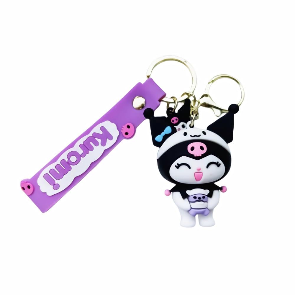 

Брелок для ключей Миниатюрный 3D-талисман Брелок для ключей Ремешок для ключей Sanrio Милые аксессуары Стильный неофициальный [Утечка] Куроми-чан (К) [Элемент]