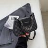 Chain Bag Women's Texture Shoulder Bag Embossed Crossbody Small Square Bag Fashion Simple Underarm Bag