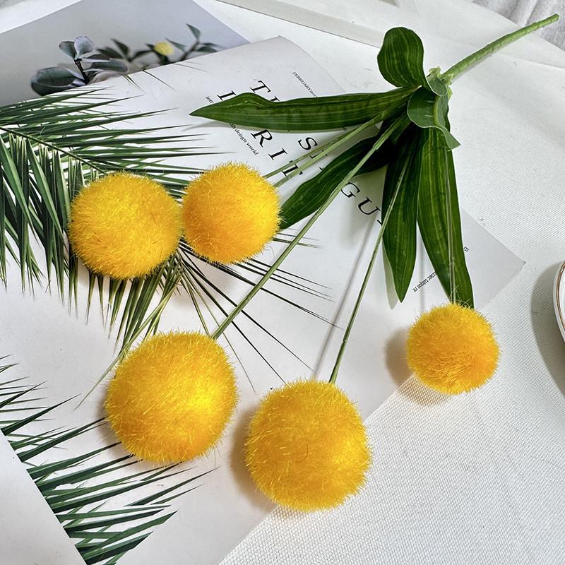 Ball Flower Wedding With Soft Flocking For Photography Studio And Home Decor Use