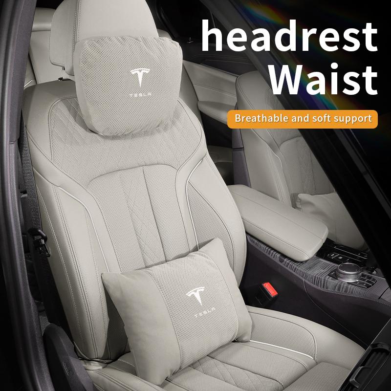 Car Headrest Neck Support Seat Lumbar Cushion Neck Pillow For Tesla Model 3 Model Y Model S Model X Auto Interior Accessories