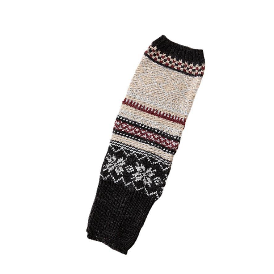 Autumn/Winter Warm Leg Warmers: Korean Knit Color Block Socks - European Style Women's Calf Foot Cover
