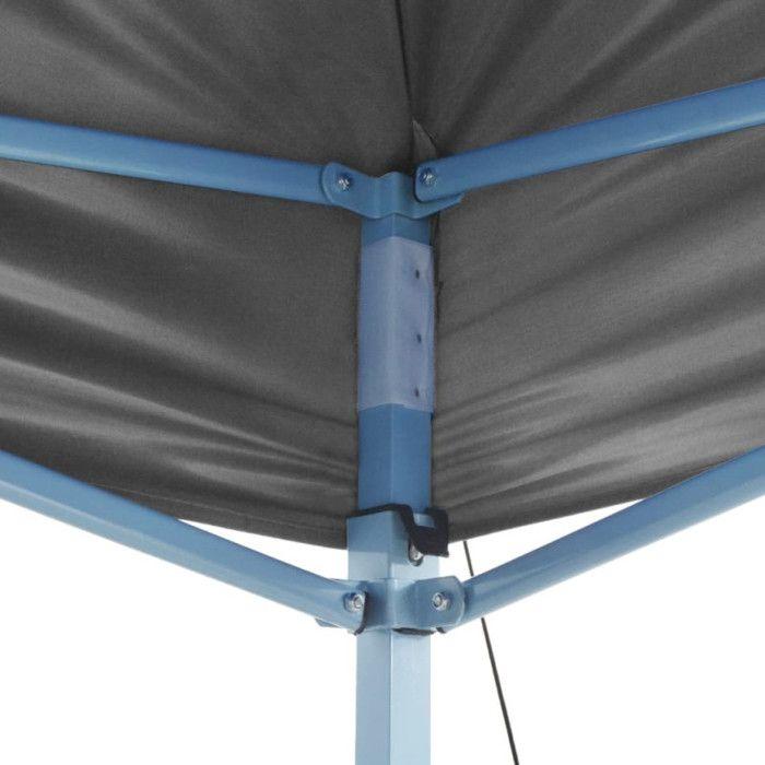 VidaXL Tente de réception escamotable avec 2 parois 3x3 m Anthracite
