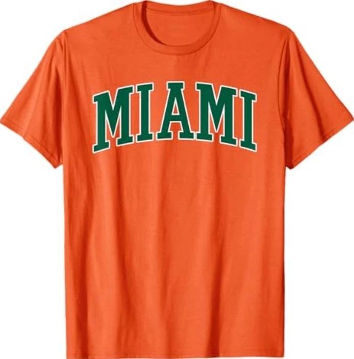 Retro Miami Men Miami Women Vintage Classic Orange T-Shirt L