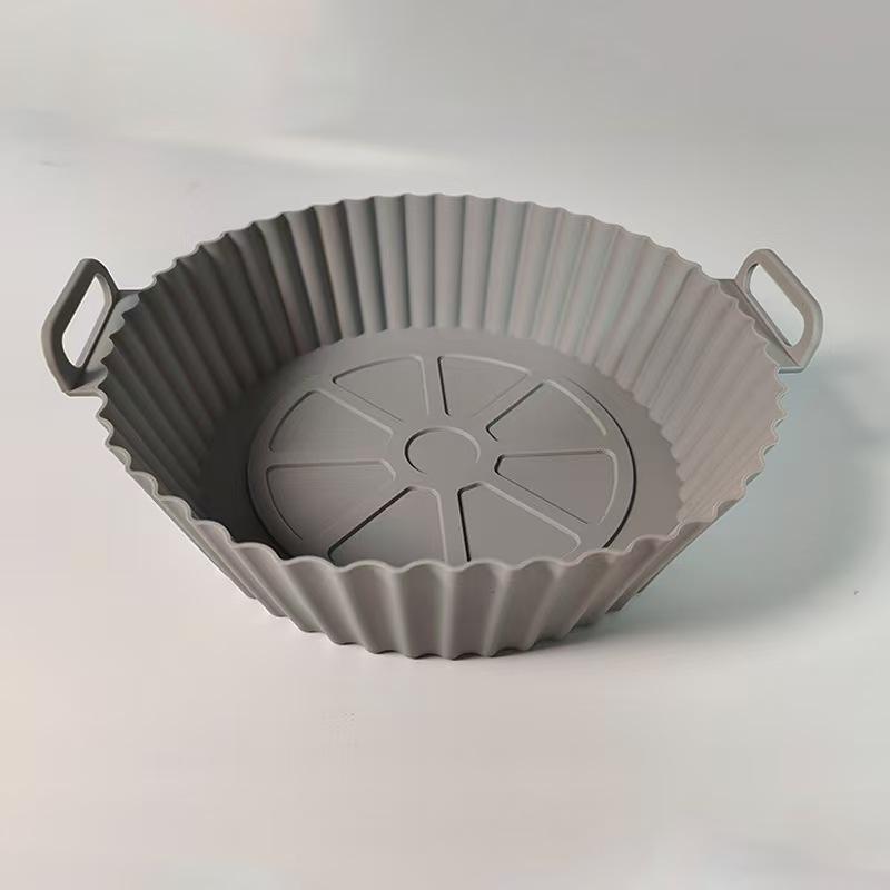 Air Fryer Silicone Baking Tray, Air Fryer Silicone Pot,Liners, Reusable Non-Stick Basket, Food Grade Silicone BPA Free