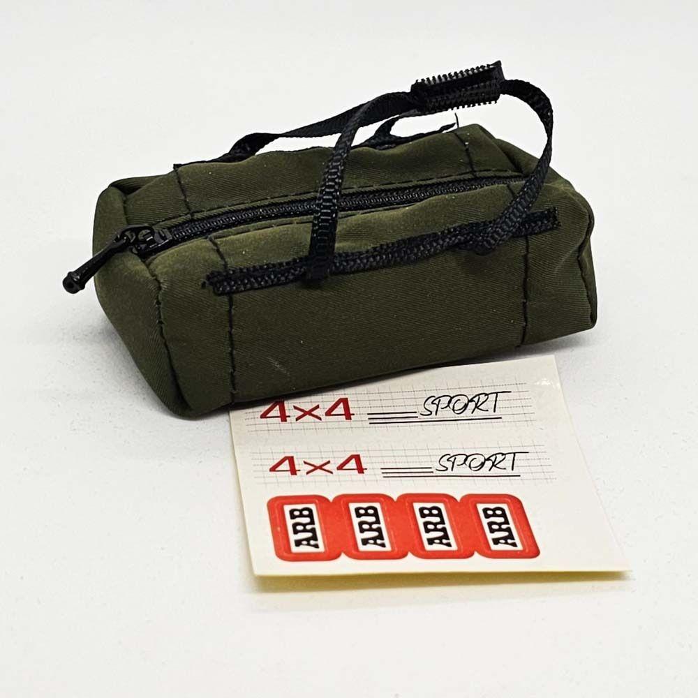 Outdoor Rainstorm RC Car Luggage Roof Ornament Miniature Travel Bag RC Model Bag 1/18 1/24