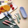 1/2 Bucăți Cutite Furculițe Linguri Copii Cutie Copii Oțel Inoxidabil Tacâmuri Copii Portabile Băieți Fete Polonic Supă Furculițe Linguri Copii Accesorii
