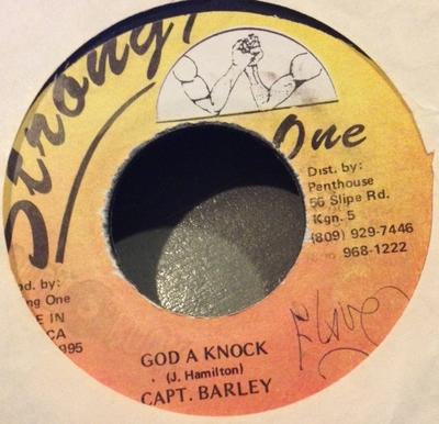 7inch Record CAPTAIN BARKEY - God A Knock NONE Strong One 1995 Jamaica Reggae, Ska & Dub Used