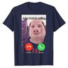 John Pork Is Calling Funny Answer Call Phone Women Unisex T-Shirt Humor Pig Meme Design Graphic Tee Tops Cute Animal Lovers Outfits Gift Idea