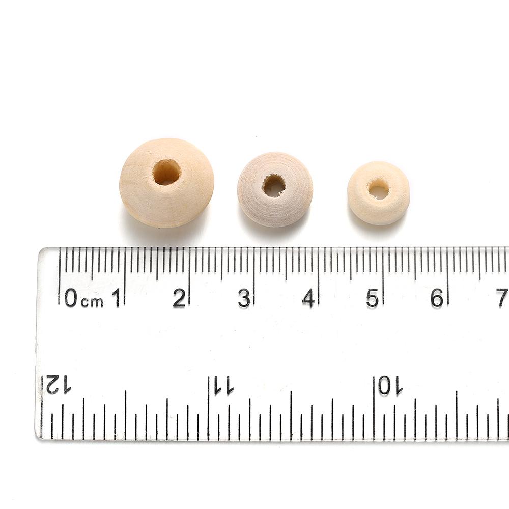 100/200Pcs/Lot Natural Wood Spacer Beads Flat Shape Charm Wooden Loose Beads For Jewelry Making DIY Bracelet Pacifier Clips