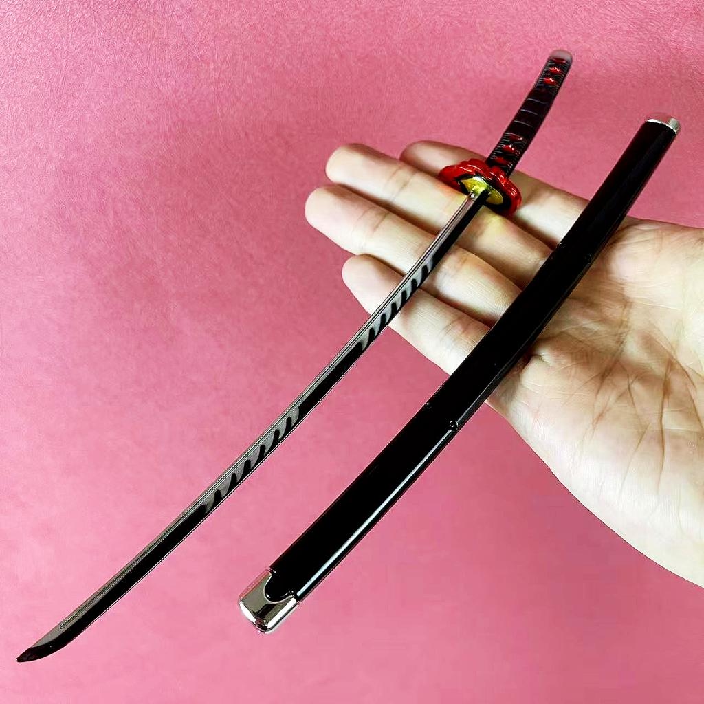 10inch Demon Slayer Katana Anime Kamado Tanjirou Ninja Knife Kimetsu No Yaiba Sword Mini Samurai Sabre Real Japanese Katana Plaything