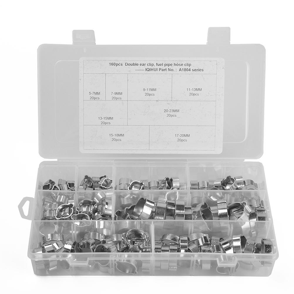 145 Sets Spring Clips Fuel Hose Line Tube Pipe Air Tube Clamps 6-20mm