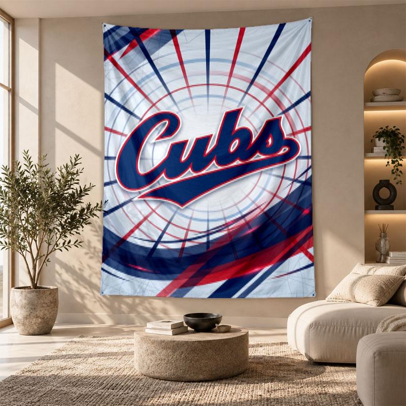 Decorative Tapestry,Chicago Cubs Printed Wall Art, Lightweight Wall Hanging For Bedroom Background