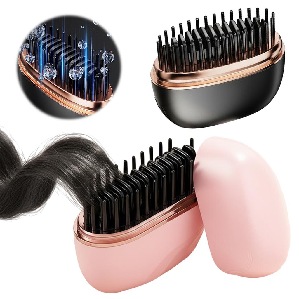 Mini Portable Hair Straightener Brush with 3 Temp Settings Hair Straightening Comb Cordless Hair Straightening Brush for Travel
