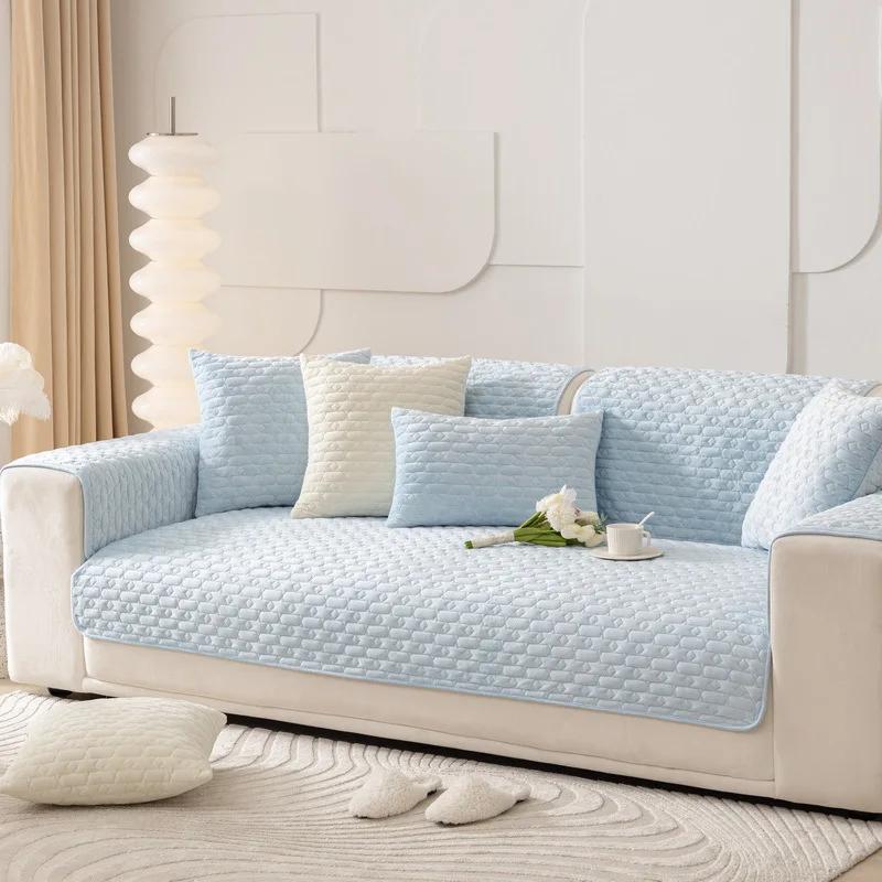 Husă de canapea din catifea olandeză Grosește pernă de canapea anti-alunecare pentru sufragerie Husă universală moale de toamnă iarnă Cotiera spătar prosop