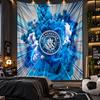 Wandbehang Wandteppich Manchester City Druck Stoff für Wohnzimmer Schlafzimmer Heimdekoration
