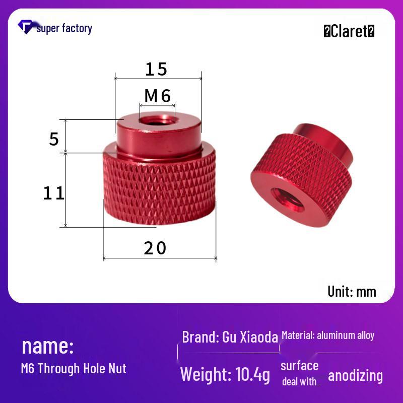 Aluminum Alloy Extended Handle Knurled Adjustment Nut Cap M4/M5