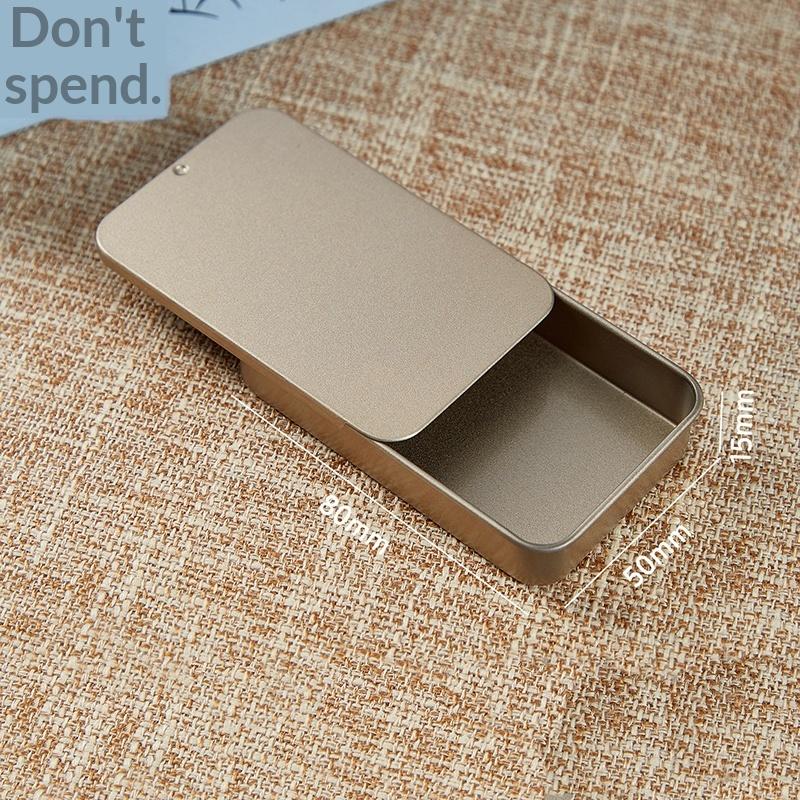 Tinplate Mini Metal Box Slide Cover Storage Box Wedding Jewelry Pill Cases Portable Tin Boxes Container Cosmetic Organizer
