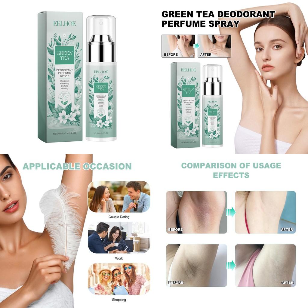 Green Tea Underarm Deodorant Spray For Long Lasting Freshness And Odor Control 40ml