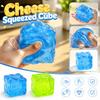 Anxiety Relief Cheese Squeezed Cube 6cm Cheese Stress Ball Creative Cheese Pinch  for Kids Adults