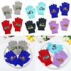 Winter Outdoor Sports Non-slip Cute Cartoon Thick Warm Knitted Mittens Kids Gloves