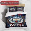 3pcs Duvet Cover Set (1*Duvet Cover + 2*Pillowcase, Without Core), Custom Name Manchester City Pattern Bedding Set, Home Bedroom Decor Gift