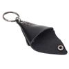 Guitar Pick Bag Faux Leather Waterproof Easy To Clean Portable Keychain Design Guitar Pick Holder Case Black